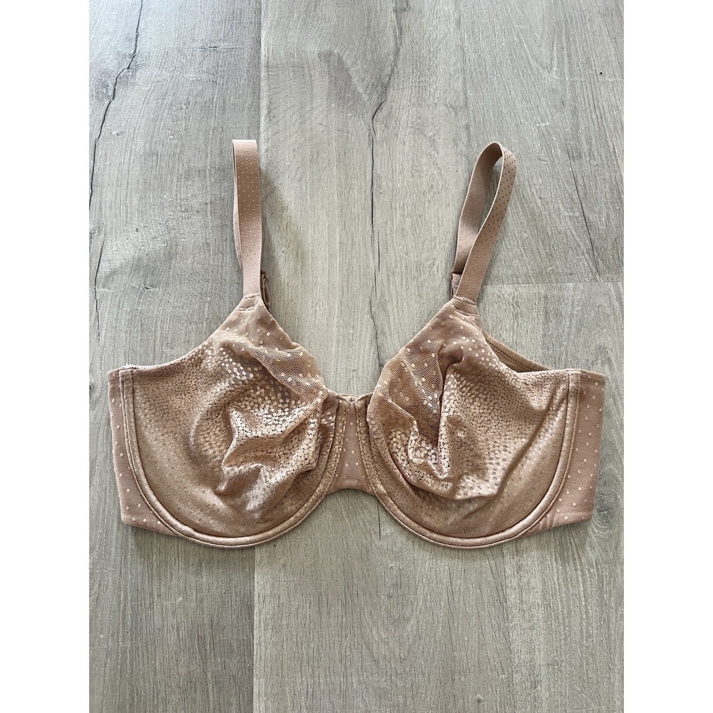 Wacoal Bra 36DDD Back Appeal Unlined Underwire Adjustable Strap 855303 Gold
